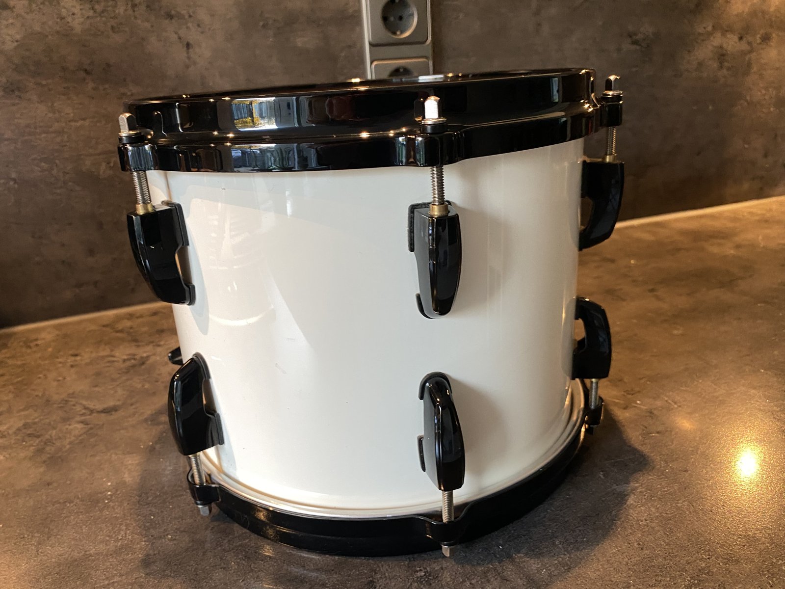 Pearl BMP Masters Premium birch tom 10x8 inch #Arctic White - Black Hardware