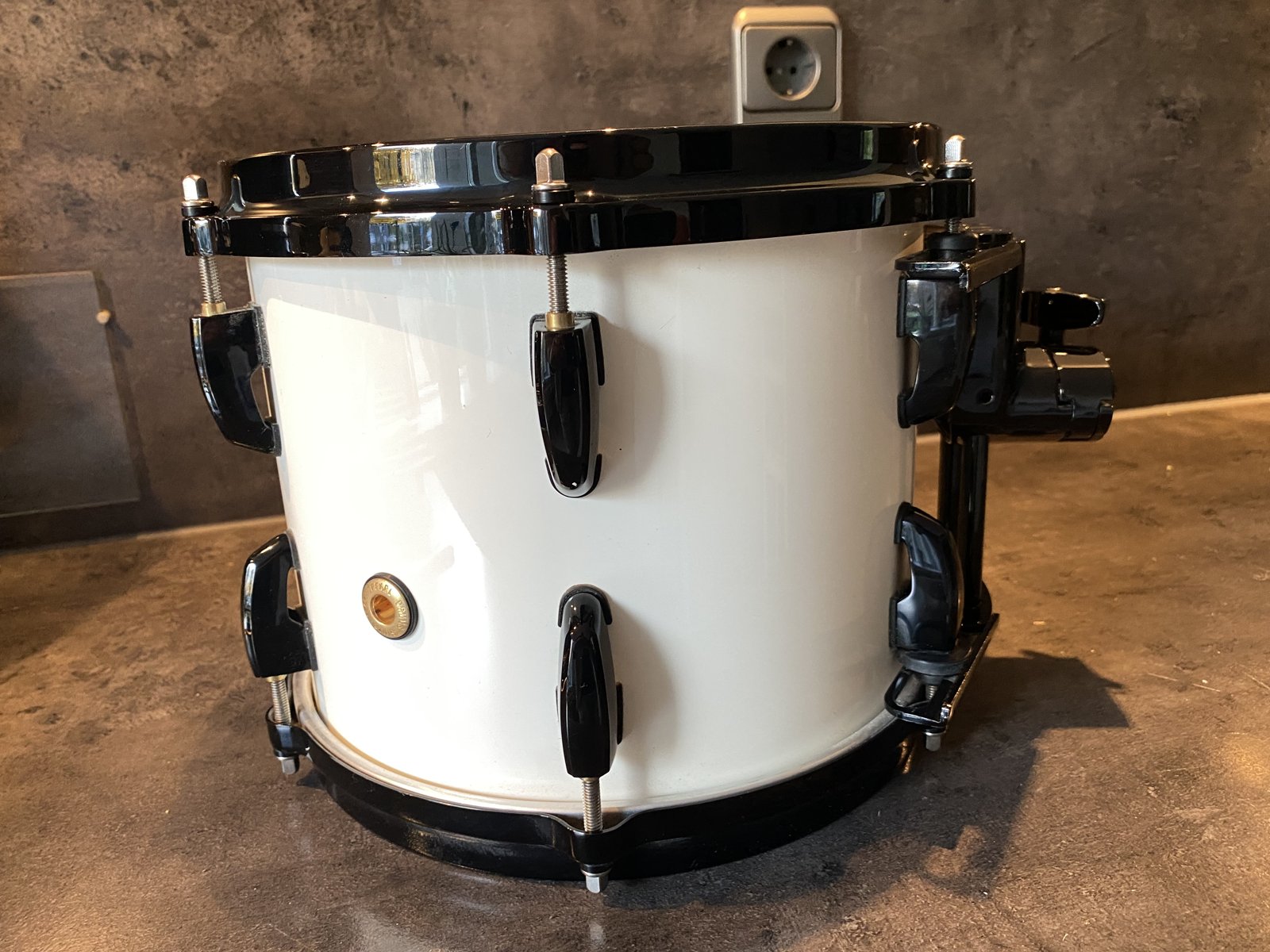 Pearl BMP Masters Premium birch tom 10x8 inch #Arctic White - Black Hardware