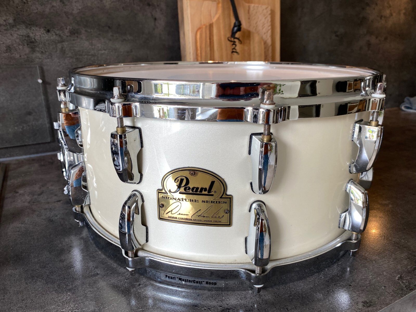 Pearl Dennis Chambers signature snare DC-1465 14x6.5 inch #Opal White