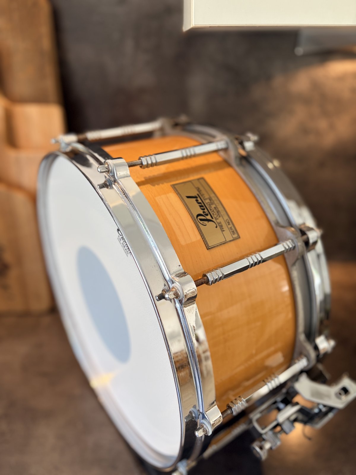Pearl G-914D Freefloater 14x6.5” #Natural maple #1st gen (1983-1987)