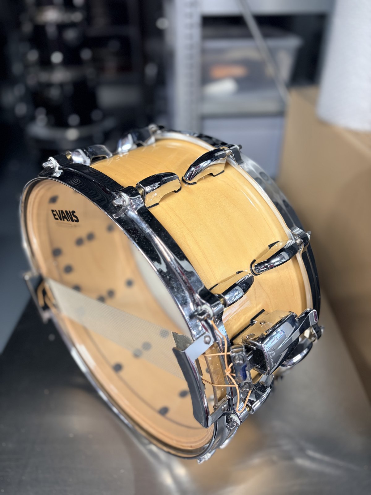Pearl Masters maple custom MMX snare 14x6.5” #Natural maple