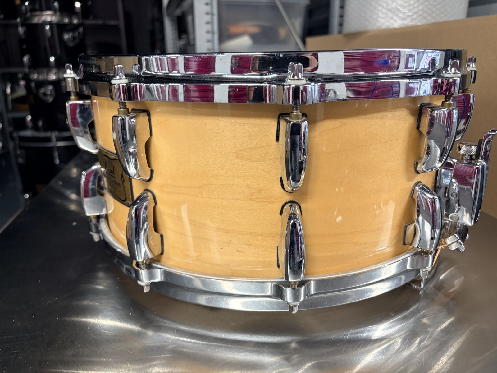 Pearl Masters maple custom MMX snare 14x6.5” #Natural maple
