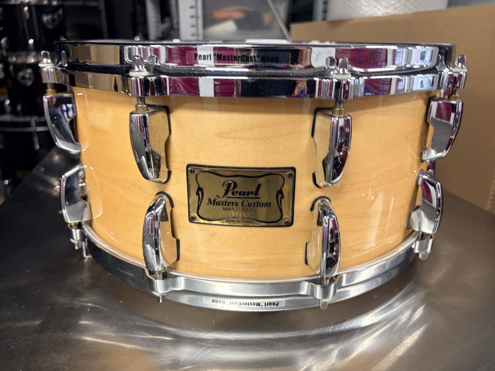 Pearl Masters maple custom MMX snare 14x6.5” #Natural maple