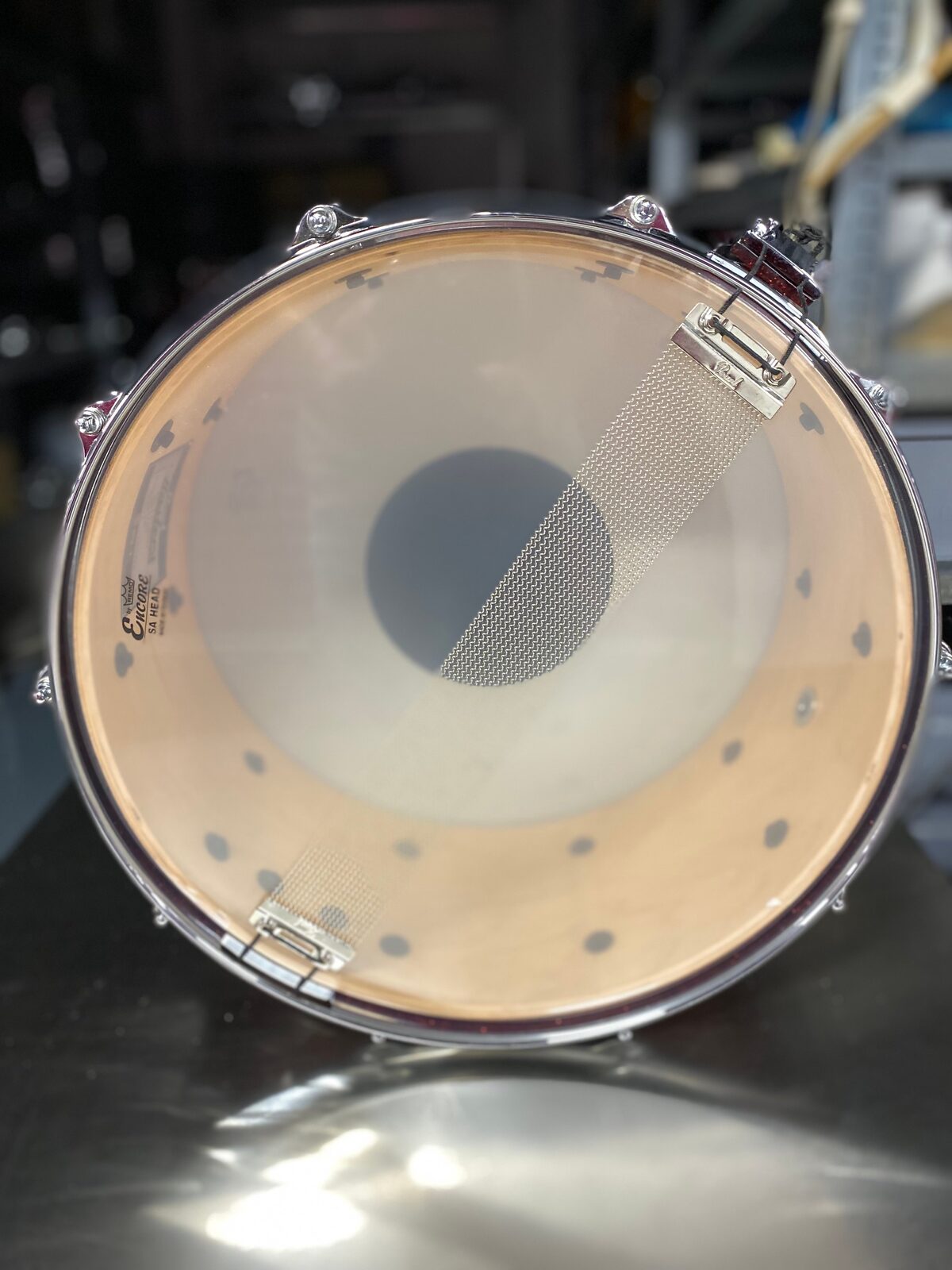 Pearl MCT-1465 Masters maple complete snare 14x6.5 inch #Vermilion sparkle