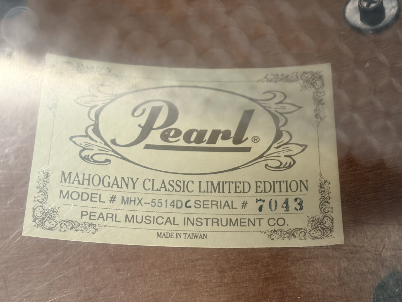 Pearl MHX-B5514D/c Mahogany classic snare 14x6.5 inch #141 Red mahogany lacquer