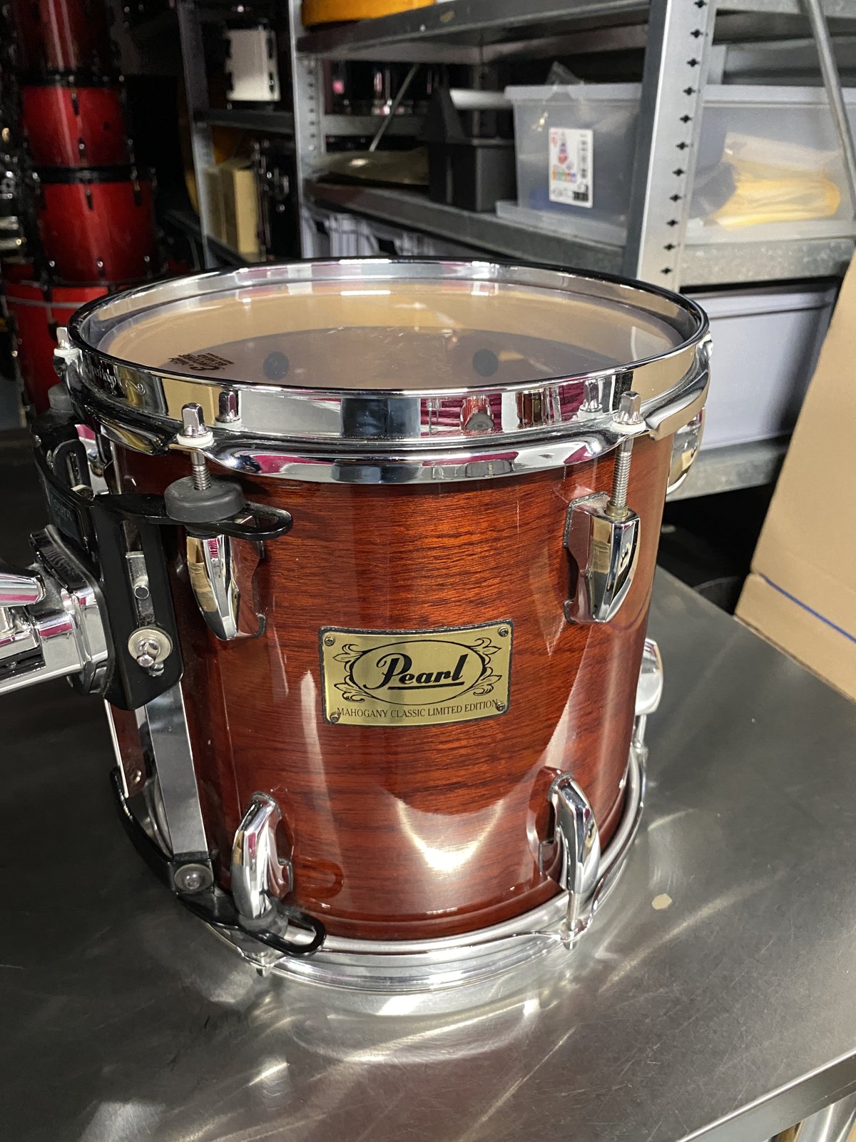 Pearl MHX Mahogany classic tom 10x10 inch #141 Red Mahogany lacquered