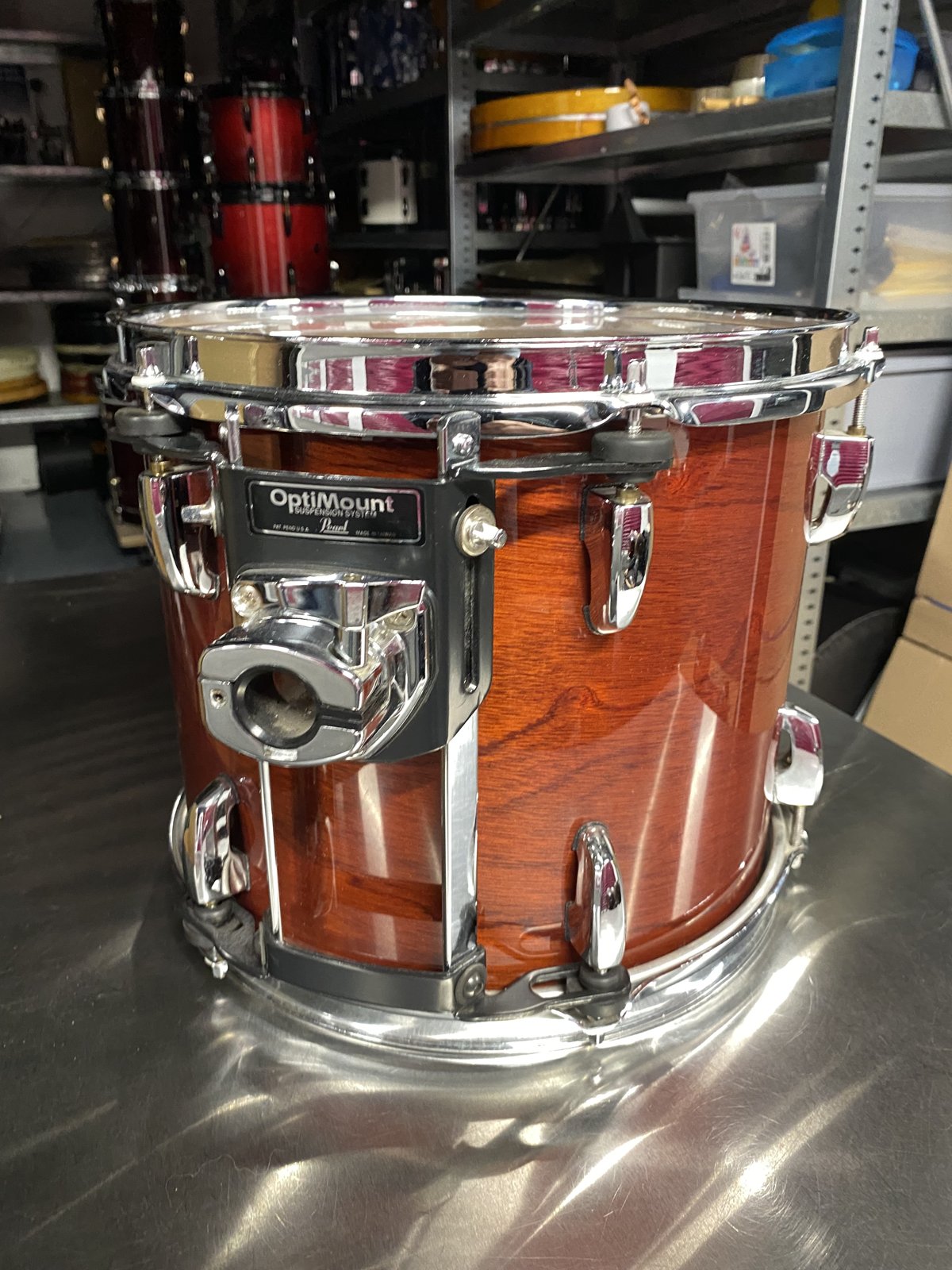Pearl MHX Mahogany classic tom 12x10 inch #141 Red Mahogany lacquered