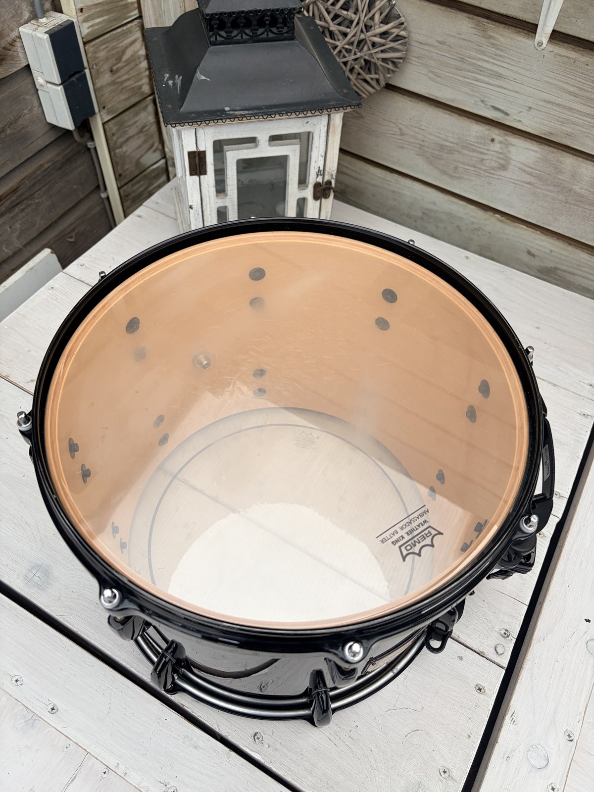 Pearl MRX Masters maple custom 14x11” #Piano Black