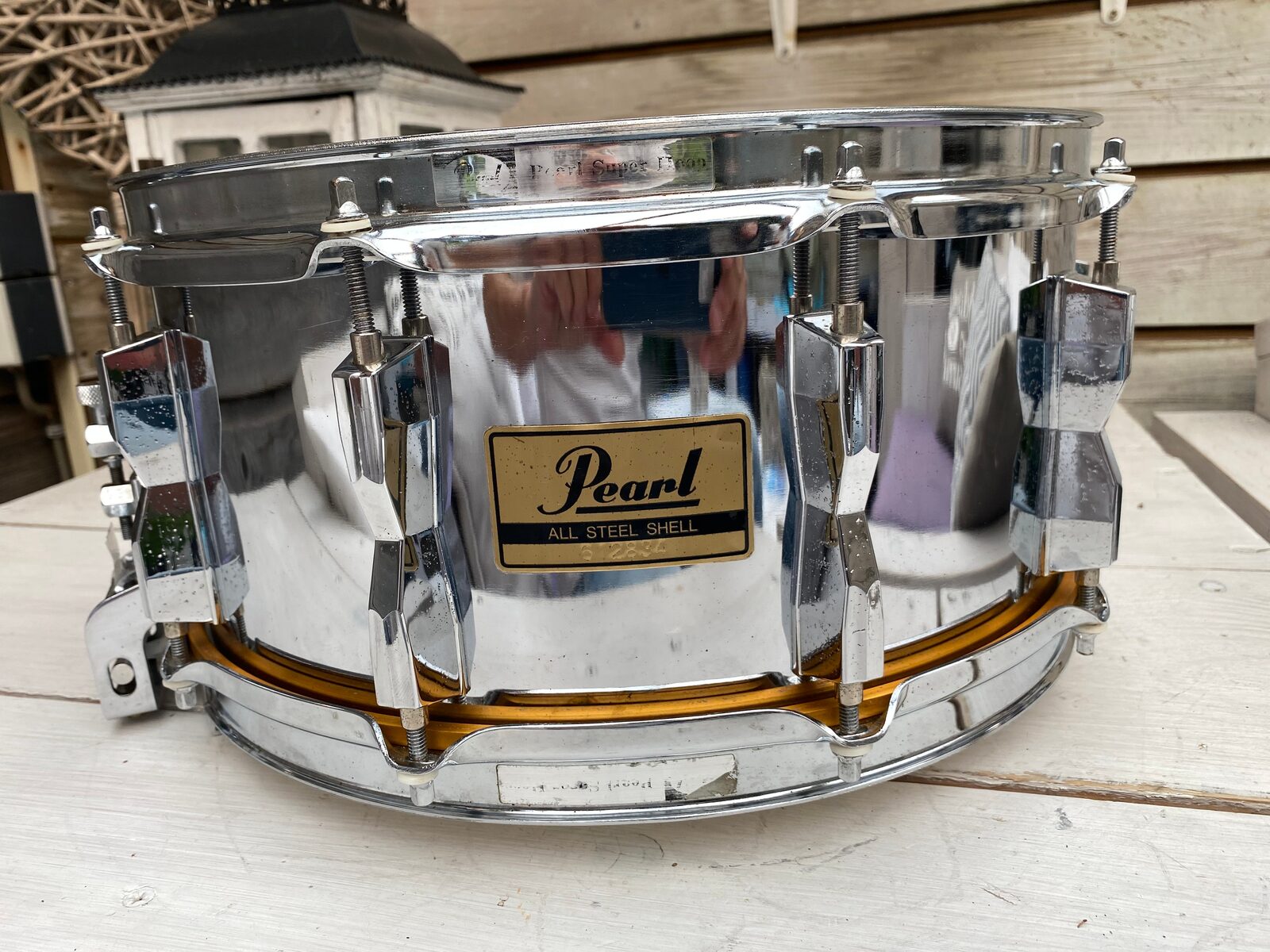 Pearl S-414D steel snare 14x6.5 inch