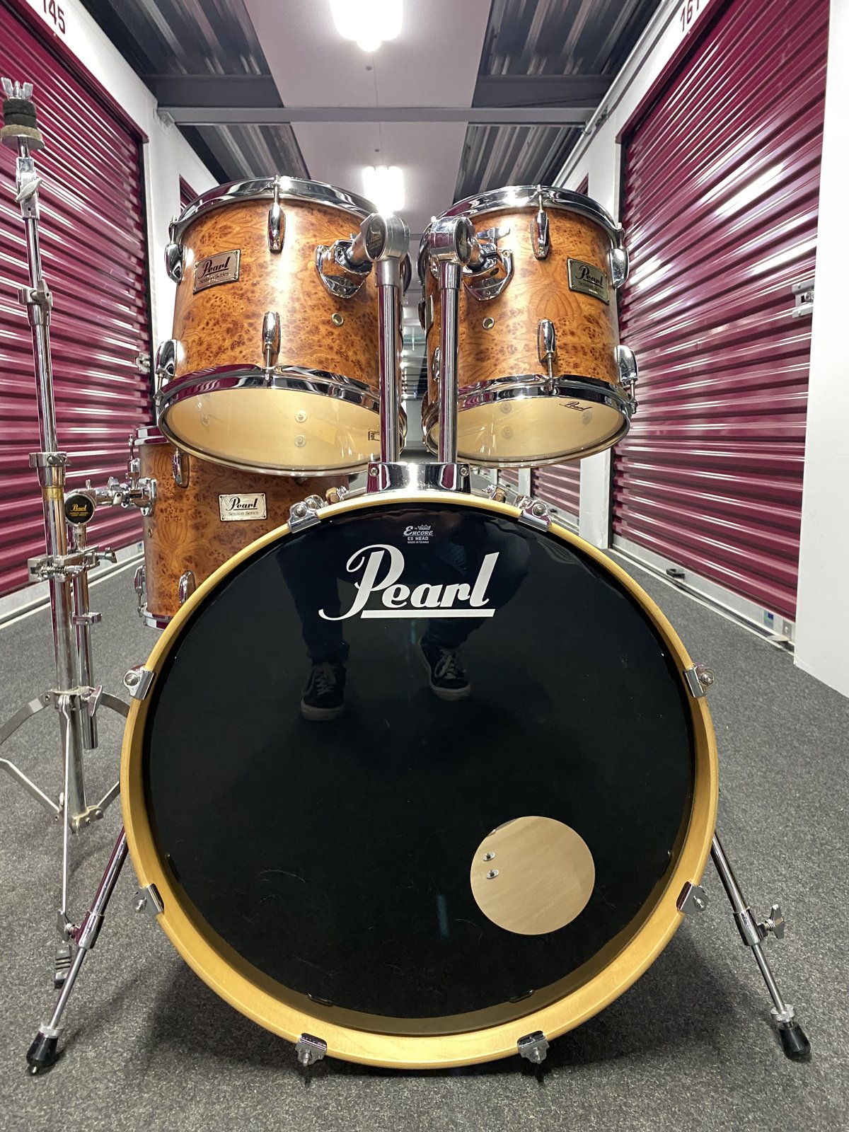 Pearl Session series Shellset 22-12-13-14”  #Light Burlwood