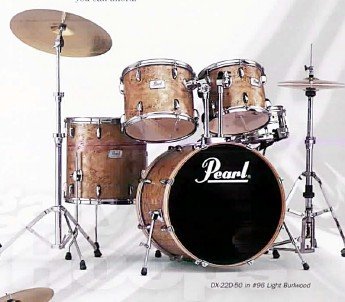 Pearl Session series Shellset 22-12-13-14”  #Light Burlwood